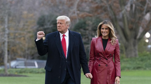 United States President Donald J. Trump and First lady Melania Trump depart the White House United States President Donald J. Trump and First lady Melania Trump depart the White House in Washington, DC December 5, 2020 to attend a political rally in Georgia. Credit: Chris Kleponis / Pool via CNP Pool/ABACA /PIXSELL