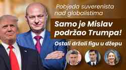 Jedino Kolakušić od kandidata javno podržao Trumpa pred izbore. Suverenisti cijelog svijeta slave, globalisti na aparatima!