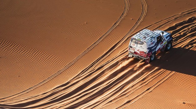 14/01/2025 – Stage 9 – RIYADH > HARADH - 714 SEBALJ Juraj (hrv), CRNOJEVIC Sinisa (hrv), Toyota TH-Trucks, Dakar Classic, action