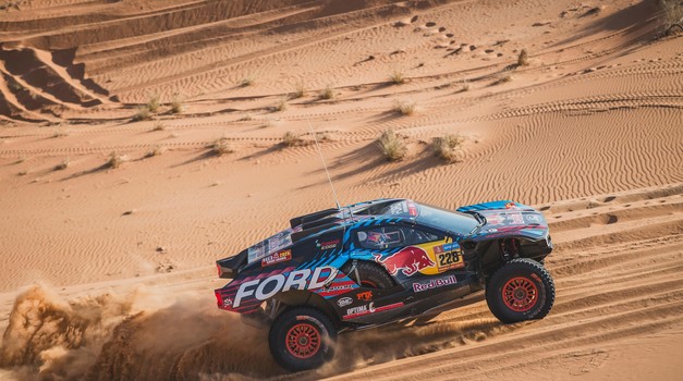 Mitchell Guthrie (USA) for Ford M-Sport races during stage 11 of Rally Dakar 2025 from AL SHUBAYTAH to SHUBAYTAH, Saudi Arabia on January 16, 2025.