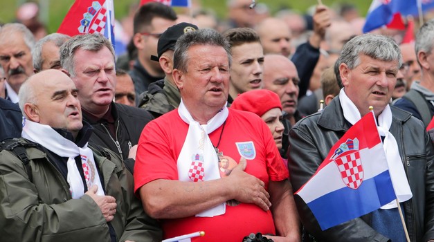 Bleiburg, Austrija - Sredisnja komemoracija povodom 74. godisnjice Bleiburske tragedije na Loibaskom polju pored Bleiburga. r"nPhoto: Filip Kos/PIXSELL